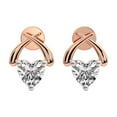 thumbnail image 3 of Diamond Stud Earring | 6 Carat IGI Certified Heart Shape Lab Grown Diamond | 14K Rose Gold |Stellar Lab Diamond Stud Earrings | Prong Setting | FG-VS1-VS2 Quality | Friendly Diamonds, 3 of 5