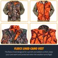 thumbnail image 6 of GUGULUZA Orange Camo Hunting Vest, Game Vest for Outdoor Fishing Hiking Camping Mountaineering, M, 6 of 7