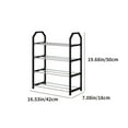 thumbnail image 3 of Yoloke 4-Tier Metal Shoe Rack Storage Organizer for Bedroom Closet, Entryway, or Dorm Room, 3 of 7