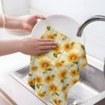 thumbnail image 6 of Sikiie Light Yellow Plaid Sunflower Waffle Weave Kitchen Dish Cloth,Super Absorbent Kitchen Dish Towels 16*26 Inches for Dish Rags Washing Dishes, Drying Dishes, 6 of 7