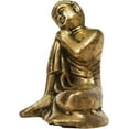thumbnail image 5 of athizay Brass Buddha Idols 8.5 cm Resting on Knee for Living Room | Gifting | Meditation in Antique gold Finish Lord Buddha Statues for Home and Office, 5 of 5
