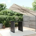 thumbnail image 1 of vidaXL Bar Table with Glass Top Black 105x80x110 cm Poly Rattan, 1 of 4