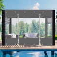 thumbnail image 2 of SHANNA Heavy Duty Clear Vinyl Curtains with Zippered Entry, 100% Waterproof Outdoor Tarps with Grommets for Patio, Pergola, Porch, Gazebos, Balcony, 2 of 11