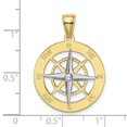 thumbnail image 3 of 10K w/Rhodium Nautical Compass White Needle Charm, 3 of 4