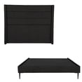 thumbnail image 1 of Box Base Cama Slim Individual+Cabecera Lugo Negro, 1 of 8