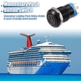 thumbnail image 2 of Unique Bargains 2pcs 12mm 0.47' Car Self Locking Push Button Switch On/Off Switch Interior 12V 4 Pin Round Blue Light, 2 of 7
