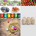 thumbnail image 6 of Fasiaou Easter Wooden Eggs,6 Pcs Smooth Natural Unfinished Wood Fake Egg for Easter Craft,DIY,Decoration and Basket Fillers, 6 of 7
