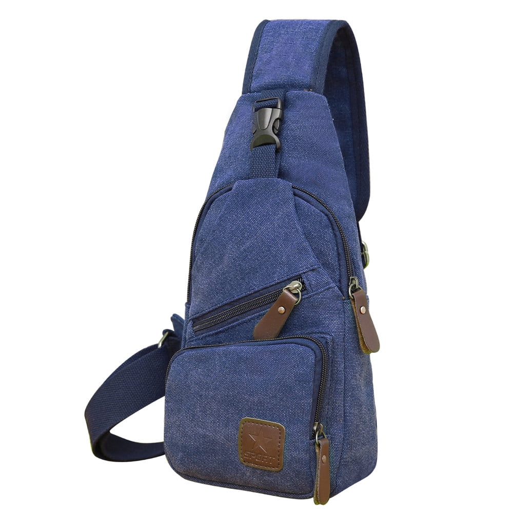 Sling Bag Shoulder Crossbody Chest Backpack Travel Hiking Outdoor Sport Blue