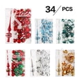 thumbnail image 3 of 34pcs Christmas Ball Ornaments Hand Painted Shatterproof Christmas Baubles Hanging Xmas Tree Holiday Wedding Party Decoration, 3 of 19