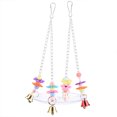 thumbnail image 2 of Pet Parrot Hanging Bed Feeding Plate Swing House for Birds with Ringing Bell, 2 of 10