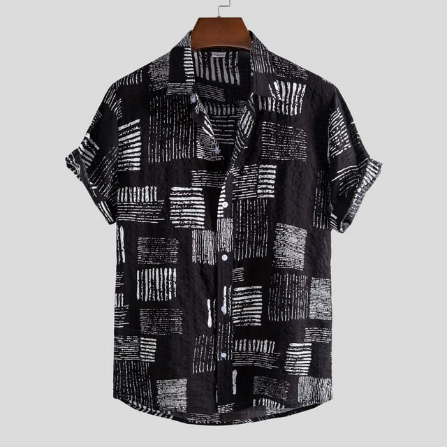 CEHVOM Chemise Hawaïenne pour Homme à Manches Courtes de Plage Imprimée d'Été Décontractée à Boutons