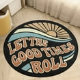 thumbnail image 6 of Let The Good Times Roll Round Carpet Circle Rug Outdoor Patio Area Rug Washable Large Area Rugs Hallway Room Decor Fitness Mats, 6 of 8
