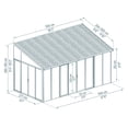thumbnail image 4 of Palram - Canopia SanRemo 10' x 18' Patio Enclosure - White with Screen Doors, 4 of 9