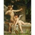 thumbnail image 2 of Émile Munier 12x14 Gold Ornate Wood Frame and Double Matted Museum Art Print Titled - Two Loves, 2 of 4