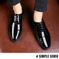 thumbnail image 5 of Tawop Men Dress Shoes Casual Dress Shoes Business Lace Up Wedding Shoes Oxfords Black Size:5.5, 5 of 9