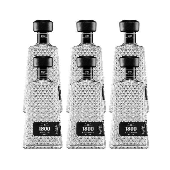 Pack de 6 Tequila 1800 Añejo Cristalino 700 ml 1800 Añejo Cristalino