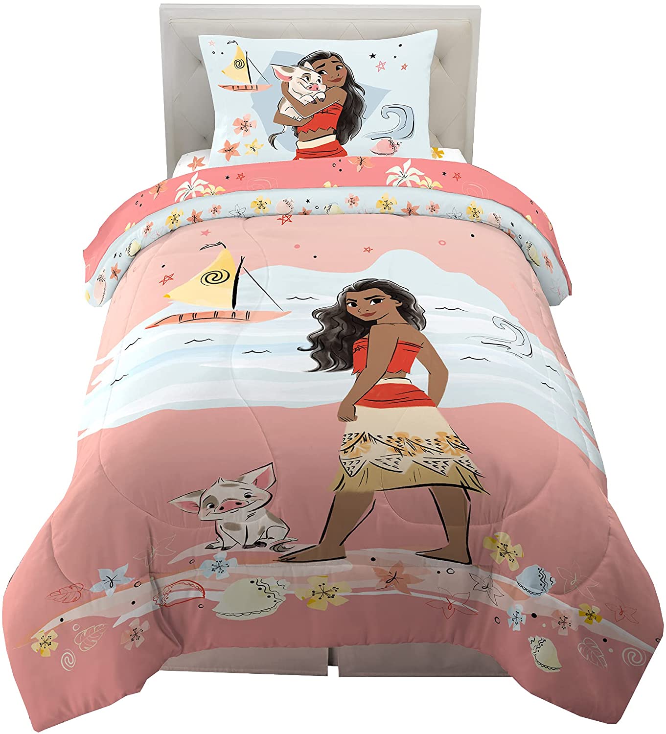 Disney Princess Moana Kids Bedding Super Soft Microfiber Comforter And