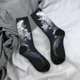 thumbnail image 4 of JUNZAN Elegant Feathered Floral Wings Mens Funny Socks for Men Women Colorful Fun Novelty Crew Patterned Socks, 4 of 6