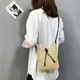 thumbnail image 5 of HLSOHJP Beach Rattan Bag Hand Woven Straw Bag Bohemian Summer Beach Handbag Travel Female Shoulder Tote Wicker Crossbody Bag bolsos, 5 of 6