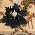 thumbnail image 1 of Candelabros de hojas de arce de simulación de otoño para Acción de Gracias, corona decorativa de Halloween, adorno de mesa de plástico, copa para velas, corona, 1 of 5