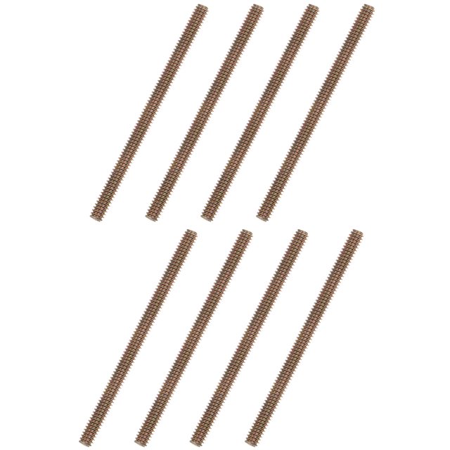 Unique Bargains 8pcs 1/4x4' Carbon Steel Fully Threaded Rod Bar Studs for Furniture Mounting Assembly