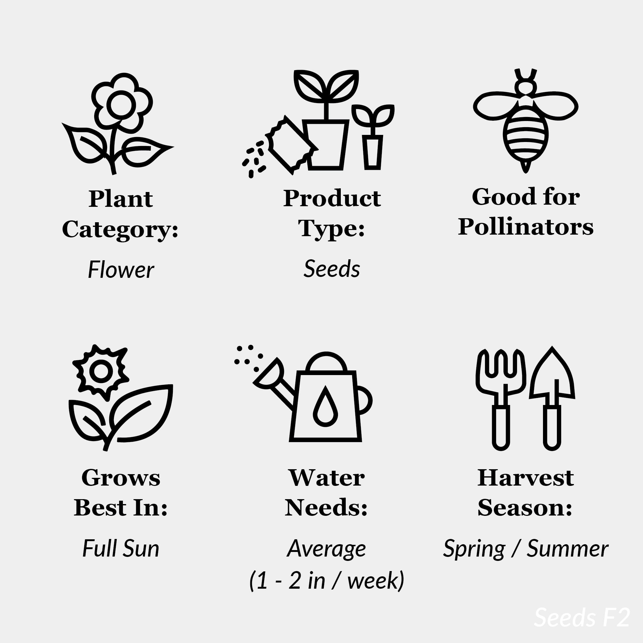 Ferry-Morse Economy 7.5G Wildflower Cutflower Mixture Annual Flower Seeds, Full Sun