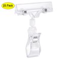 thumbnail image 1 of Unique Bargains 110mm Length Adjustable Rotating Sign Clip Fit 8mm Tag, Clear, 10 Pack, 1 of 5
