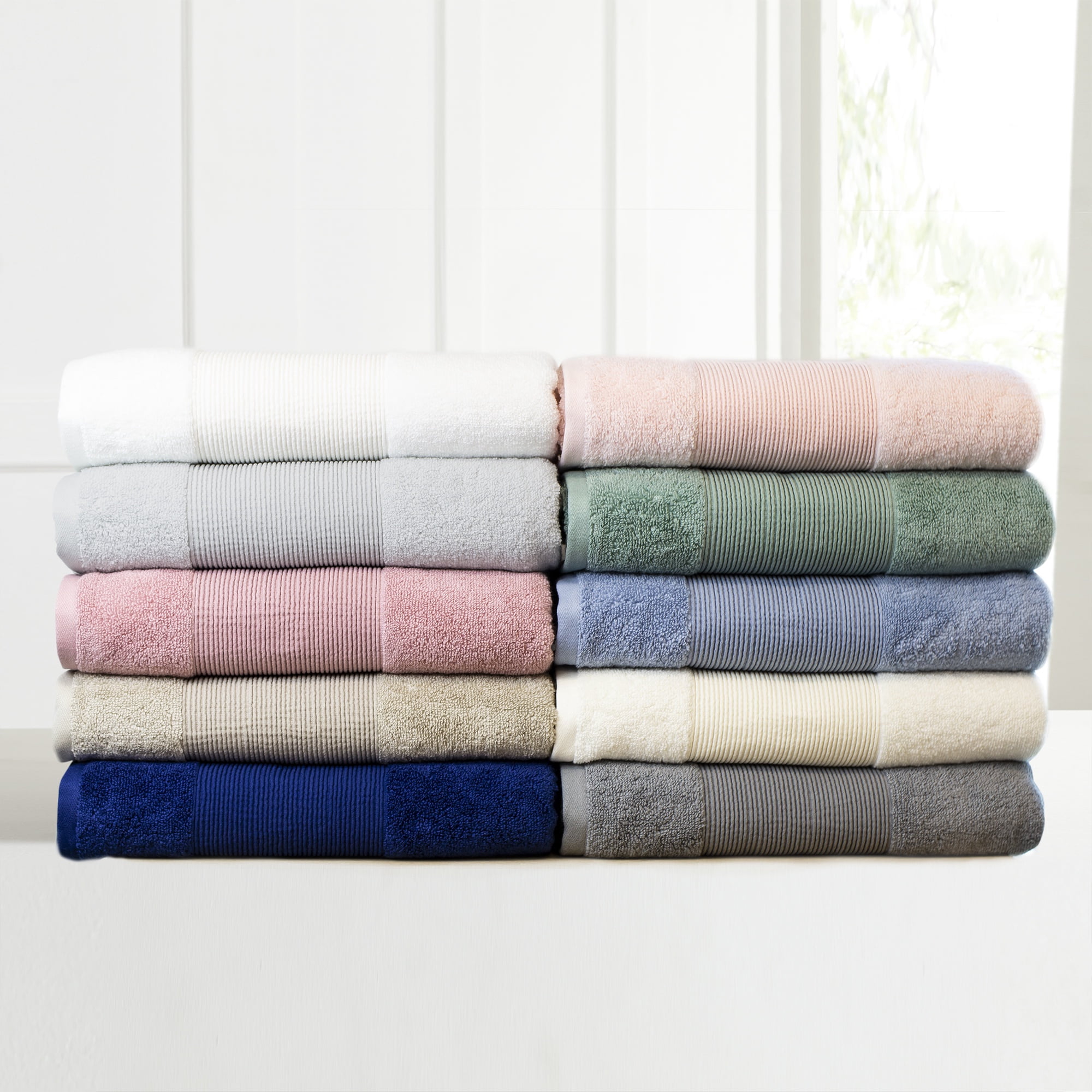 Modern Threads Aircloud 18-Piece Cotton Bath Towel Set, Blue