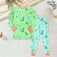 thumbnail image 2 of Baby Boys Long Sleeve Top And Pants Snug Fit Cotton Pajama Set,Skin-Friendly 6-12 Months 12-24 Months 2t 3t 4t 5t 6t 7t 8t 9t Children(Light Green,4-5 Years), 2 of 6