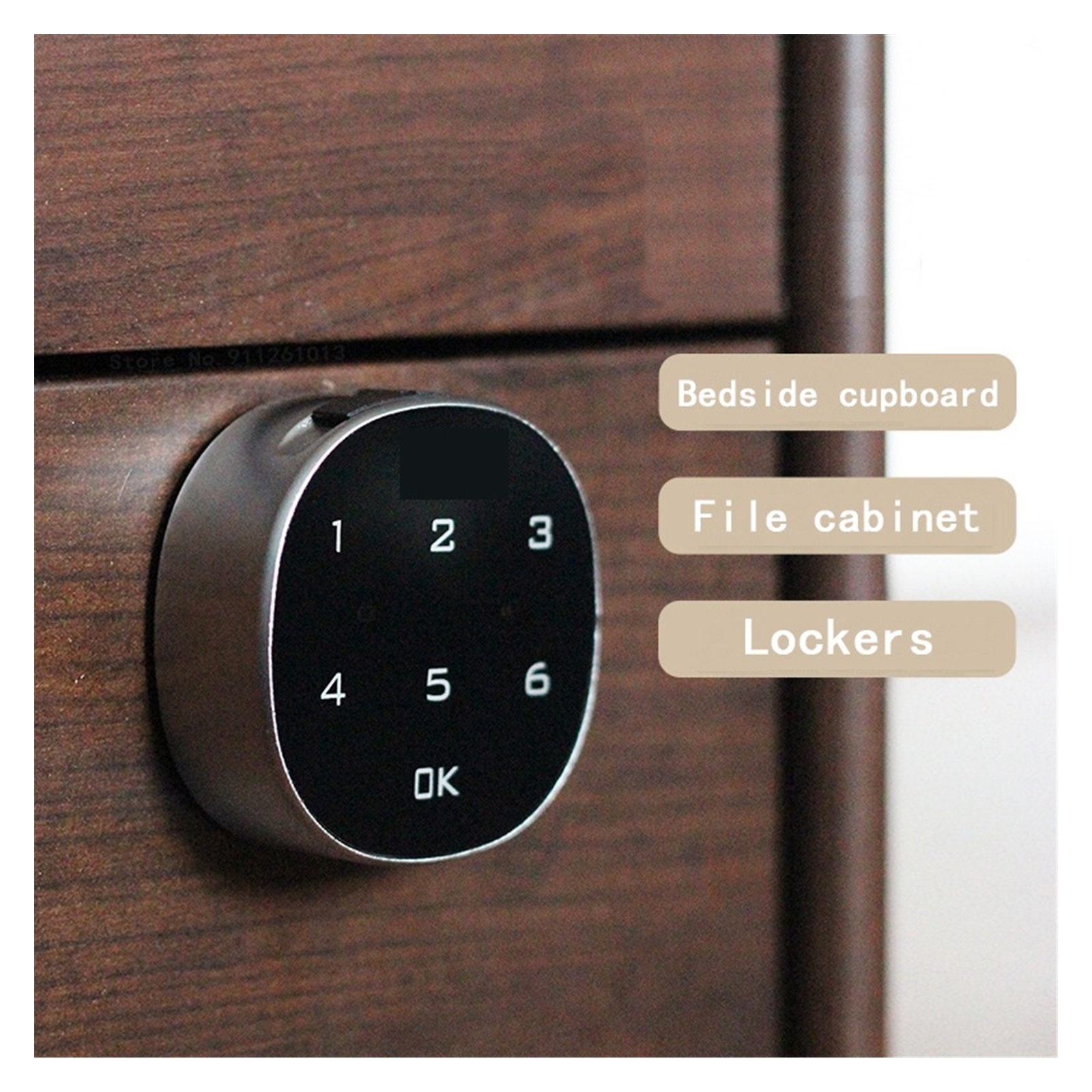 Fingerprint Lock Touch Screen Digital Security Lock Wood Cabinet Keypad Drawer Office Digital Electronic Lock ,Integrated Smart Home