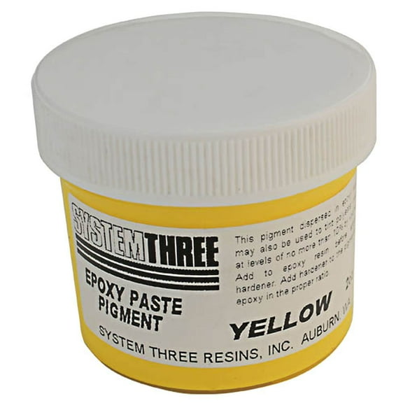 System Three 3204A04 Yellow Paste Pigment Coating, 2 Oz. Bottle