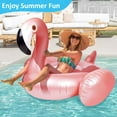 thumbnail image 4 of Flamingo Pool Float,Inflatable Giant Flamingo Pool Float,59x33.8'' Swimming Floating Raft Ride,Summer Lake Beach Swimming Pool  for Water Entertainment (Rose Gold), 4 of 8