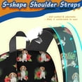 thumbnail image 5 of Beagle and Floral Black Pattern 17" Waterproof Oxford School Backpacks for Teens, S-Shape Padded Straps, for School, Travel, Hiking, Camping, 5 of 5