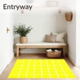 thumbnail image 3 of ODIKA 2'x3' Machine Washable Non-Slip Area Rug, Buttercup Lattice Pet Friendly Backyard Non Shedding High Traffic Rug, Yellow, 66350, 3 of 7