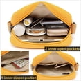 thumbnail image 3 of TOPERIN 2 Pcs Small Canvas Crossbody Sling Shoulder Bag and Purse Set Yellow Sd08, 3 of 5
