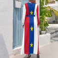 thumbnail image 3 of Vestido largo con bandera de Acadia Vestidos de fiesta vestidos con mangas largas vestido mujer verano 2024, 3 of 5