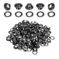 thumbnail image 1 of Uxcell 100 conjuntos de ojales de 6 mm 1/4 pulgadas kit de ojales de latón con arandelas para tela, cortinas, lonas, cinturones de cuero, zapatos, bolsas DIY, negro, 1 of 7