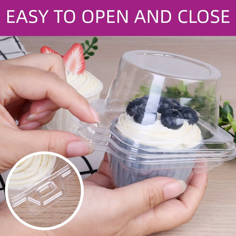 LotFancy 100-Pack Individual Cupcake Containers with Lids photo 3