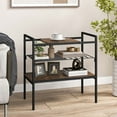 thumbnail image 2 of Costway Industrial Entryway Table 3-Tier Sofa Side Table with Removable Panel & Mesh Shelf, 2 of 10