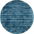 thumbnail image 1 of Ahgly Company Indoor Round Contemporary Blue Abstract Area Rugs, 7' Round, 1 of 6