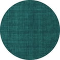 thumbnail image 1 of Ahgly Company Indoor Round Oriental Turquoise Blue Industrial Area Rugs, 3' Round, 1 of 4