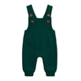 thumbnail image 2 of BRGZLK Baby Boys Girls Knit Overalls 2026 Autumn Winter Solid Color Knitted Jumpsuit Long Pants for Toddlers Newborn Infants Green 6-12 Months, 2 of 7