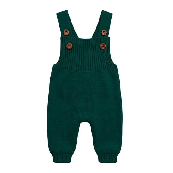 VIPOIN Baby Knit Suspender Overalls Pants, Button Strap Trousers, Soft Knit Bottoms for 3-36 Months