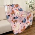 thumbnail image 3 of Cute Chicken Blanket, Pink Floral Chicken Blanket for Kids, Chicken Gifts for Chicken Lovers, Soft Cozy Flannel Throw Blankets for Bed Couch Sofa Chicken Decor 50x40 Inches, 3 of 6