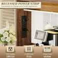 thumbnail image 4 of Homieasy Farmhouse Coffee Bar Cabinet with Charging Station, LED Lighting, Adjustable Shelves & Rustic Sliding Barn Door Design for Kitchen, Dining, or Living Room, Rustic & White, 4 of 9