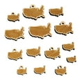 thumbnail image 1 of USA United States America Country Silhouette Wood Mini Charms Shapes DIY Craft Jewelry - With Hole - Various Sizes (16pcs), 1 of 7