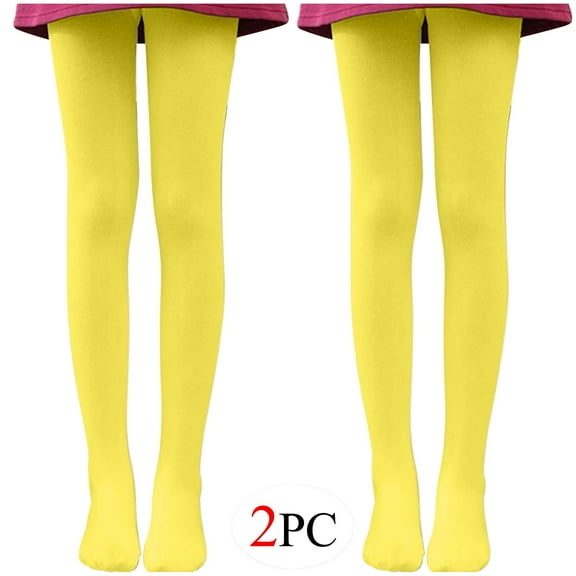 XMMSWDLA 2 Pairs Tights for Women, Colorful Tights Under Dress Control Top High Elastic Soft Opaque Pantyhose Holiday Tights for Women