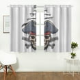 thumbnail image 3 of MKHERT Pirate Captain Skull Window Curtains Kitchen Curtain Room Bedroom Drapes Curtains 26x39 inch, 2 Piece, 3 of 3