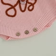thumbnail image 7 of Okbabeha Toddler Baby Girl Chunky Sweater Romper Onesie Knit Big/Lil Sis Embroidered Sweatshirt Sister Matching Outfit, 7 of 7