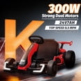 thumbnail image 3 of Go kart for Kids Ages 6 12, 24V Electric Drift Kart Ride on with 300W Motors, 360° Drift, 8.5 MPH, Adjustable Seat - Red, 3 of 6